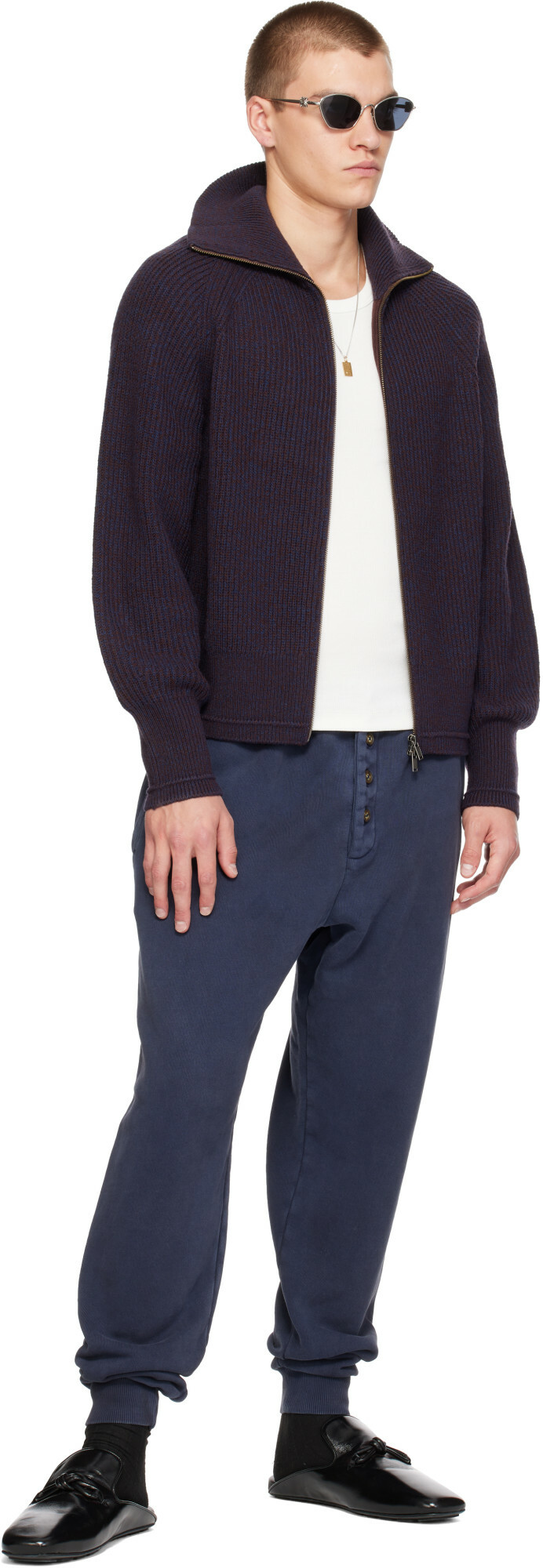 Entire Studios Purple Blimp Full Zip Sweater