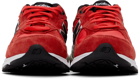 New Balance Red Made In USA 990v3 Low Sneakers