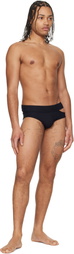 LGN Louis Gabriel Nouchi Black Asymmetrical Opening Briefs