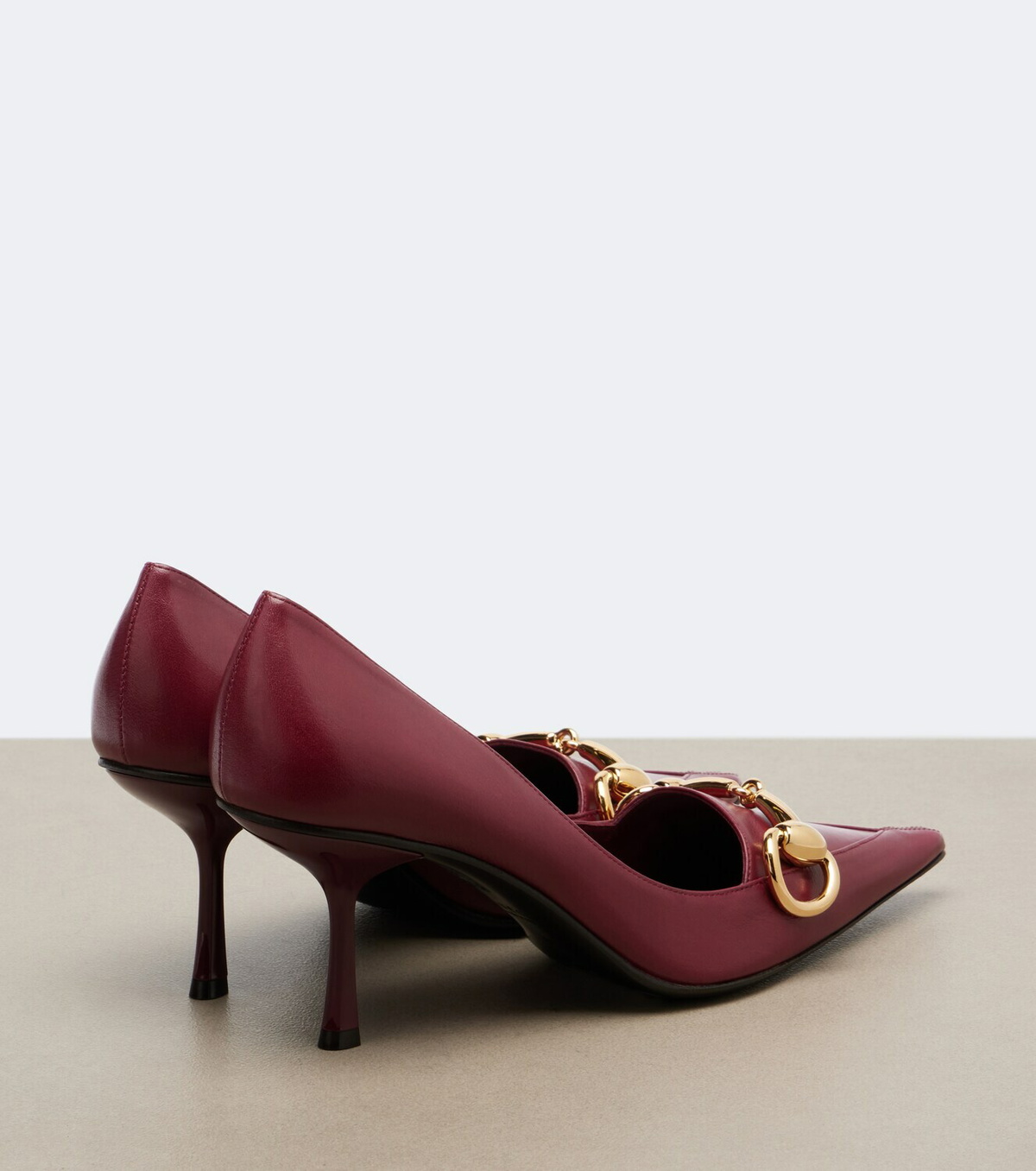 Gucci Helena Horsebit leather pumps