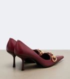 Gucci Helena Horsebit leather pumps