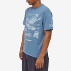 And Wander Men's Mountain Camo T-Shirt in Blue