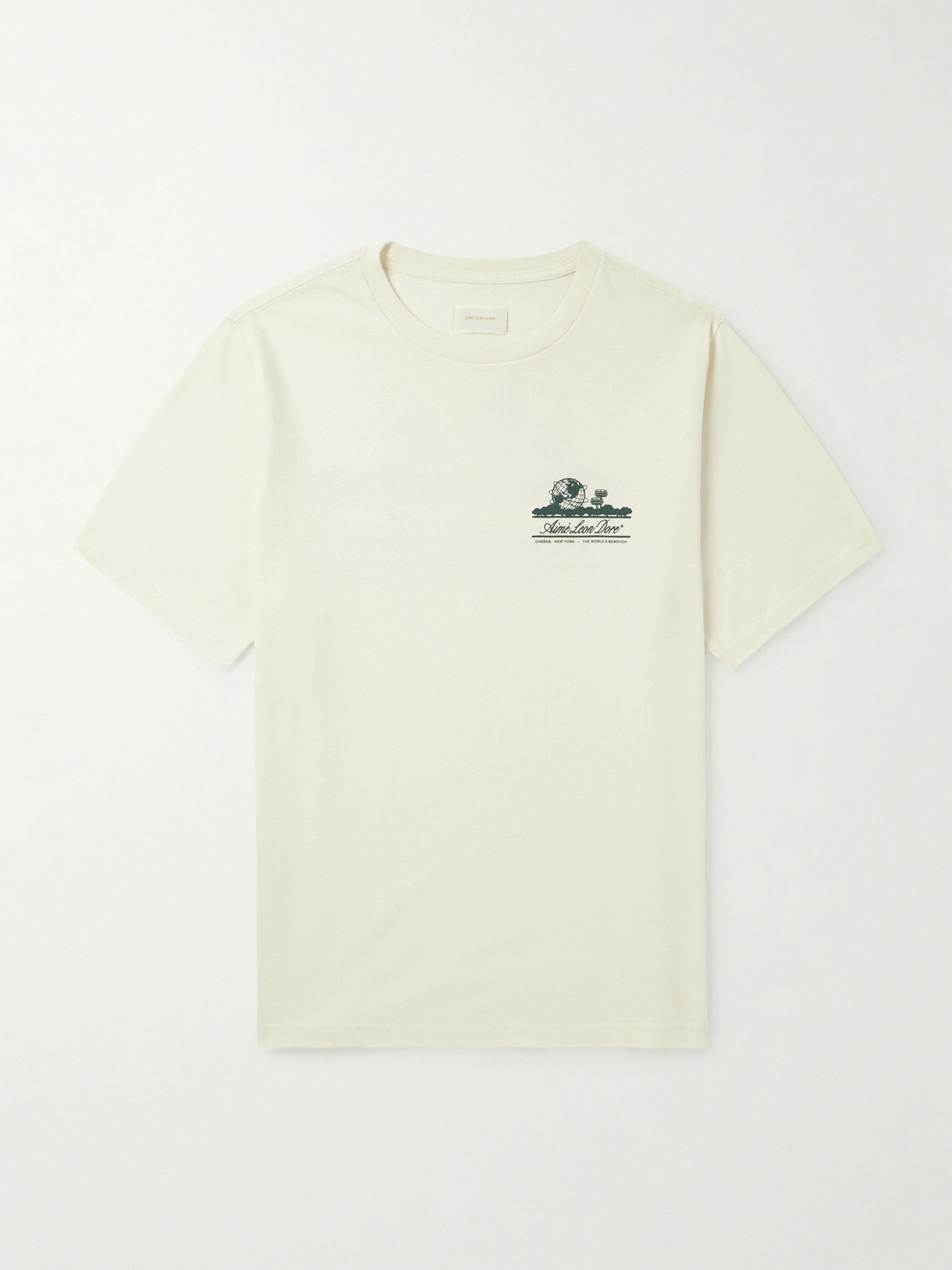 Aimé Leon Dore - Unisphere Logo-Print Cotton-Jersey T-Shirt - Neutrals