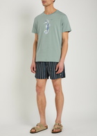 Emporio Armani Printed Cotton T-shirt Blue