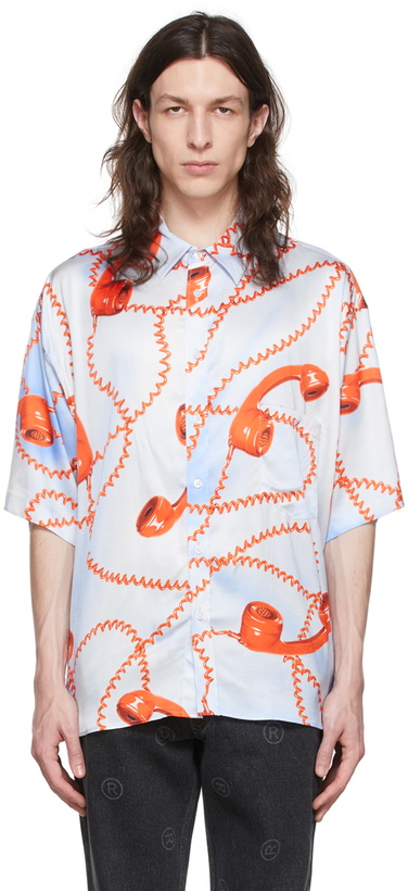 Photo: Martine Rose White & Red Viscose Shirt