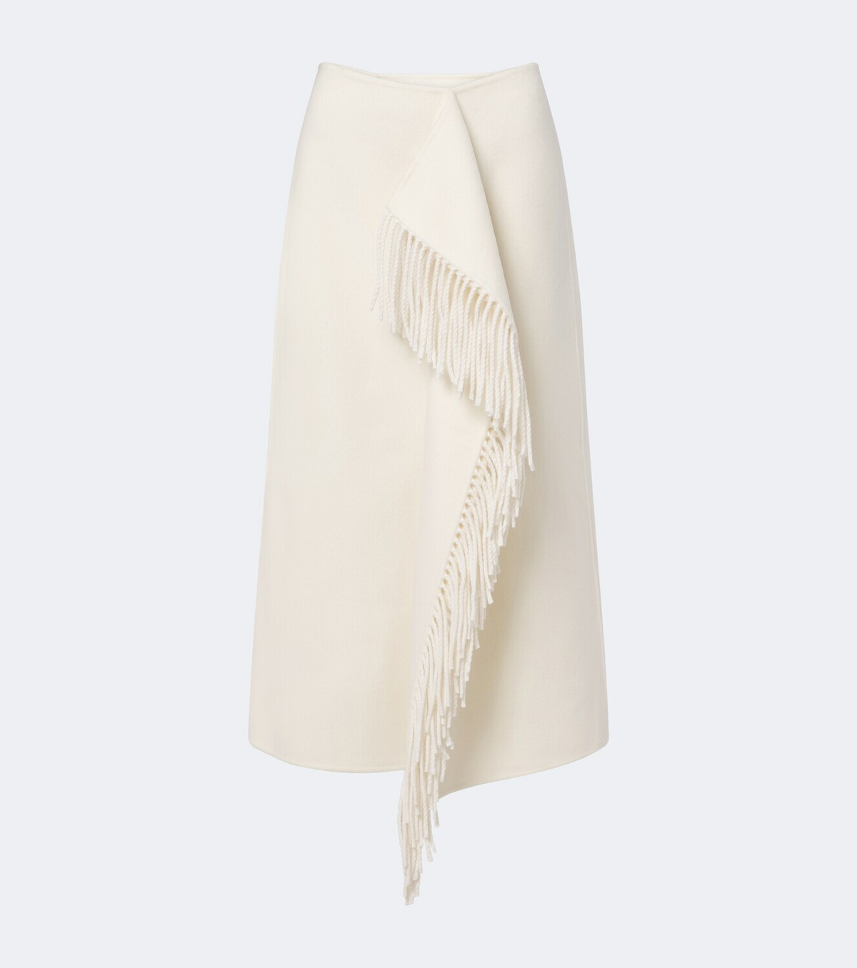 Róhe Fringed wool and cashmere midi skirt