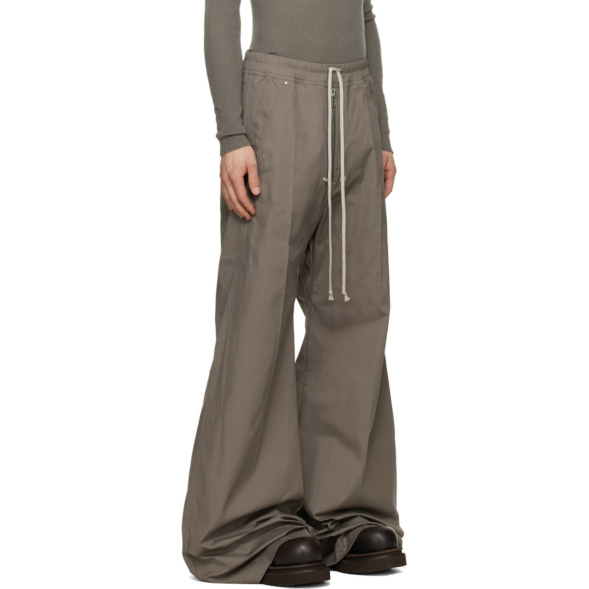 Rick Owens Gray Tower Wide Bela Trousers