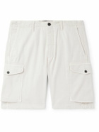 Incotex - Straight-Leg Textured Cotton-Blend Cargo Shorts - Neutrals
