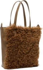 Dries Van Noten Tan Shearling Ring Tote