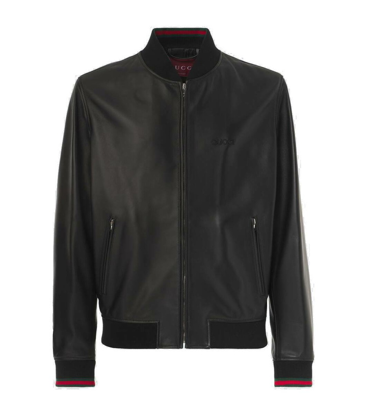 Photo: Gucci Leather bomber jacket