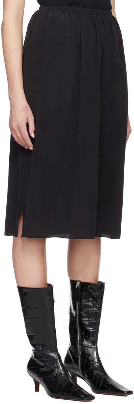 Quira Black Two-Pocket Midi Skirt