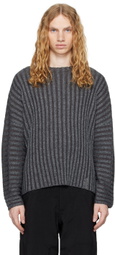 Eckhaus Latta Gray Keyboard Sweater
