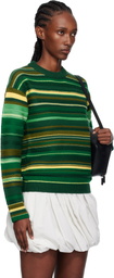 JW Anderson Green Multi Stripe Sweater