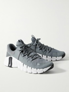 Nike Training - Free Metcon 5 Rubber-Trimmed Mesh Sneakers - Gray