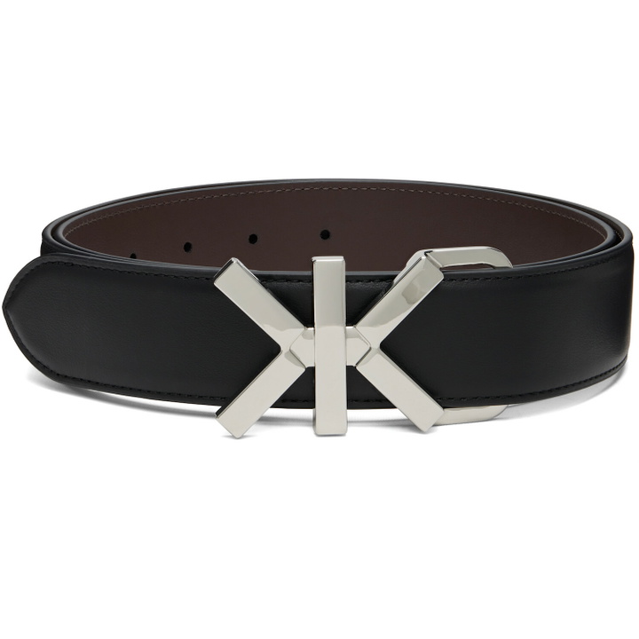 Photo: Kenzo Black Kenzo Paris 'KENZO Double K' Reversible Belt