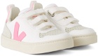 Veja Baby White & Pink V-10 Sneakers