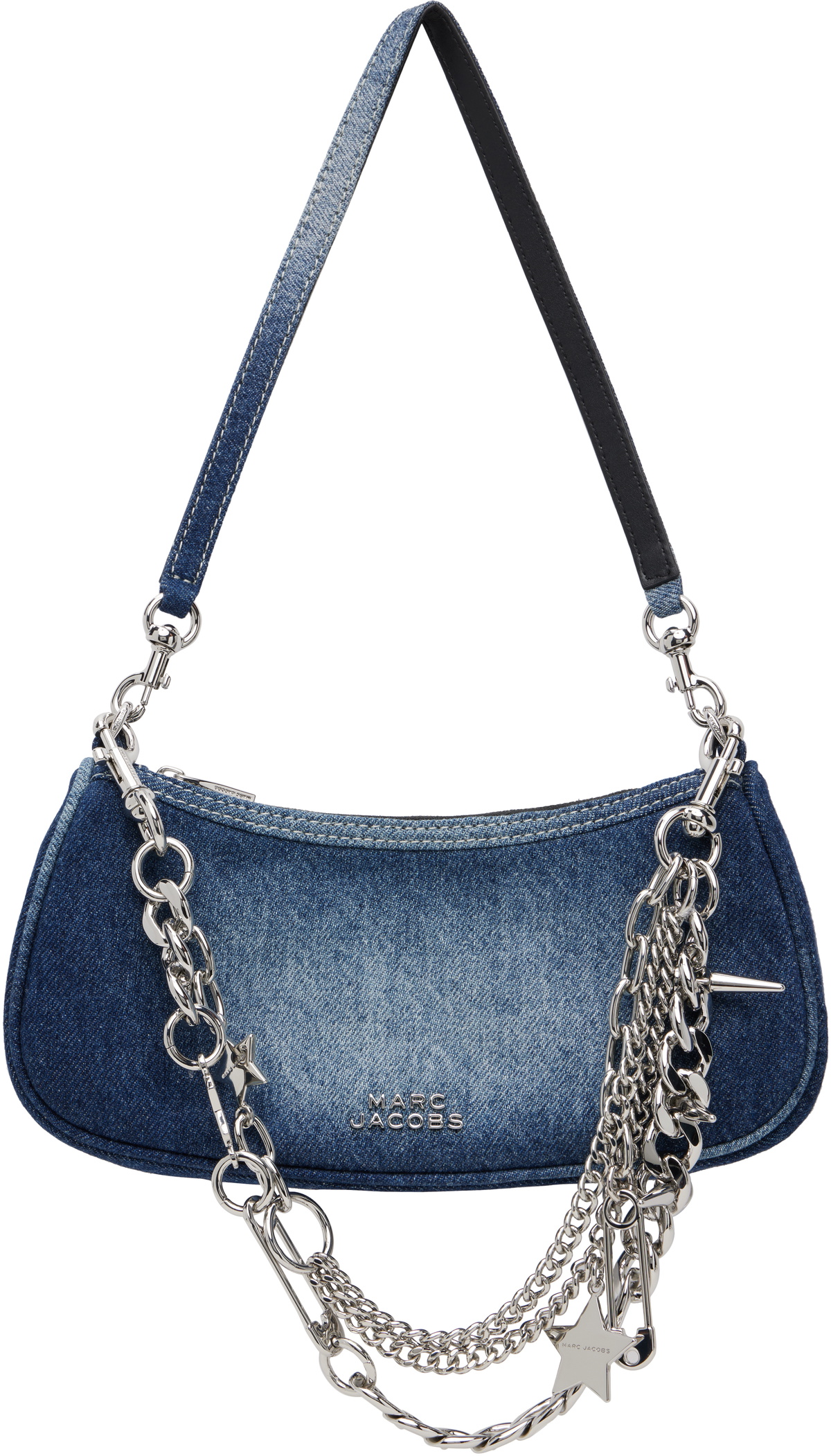 Marc Jacobs Blue 'The Faded Denim Charm Shoulder' Bag