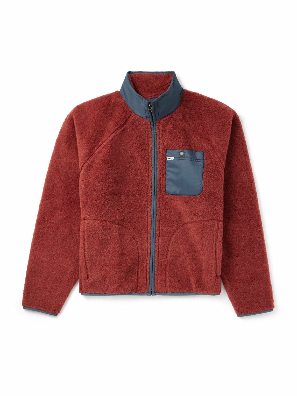 RRL - Checked Wool-Blend Fleece Jacket - Blue RRL
