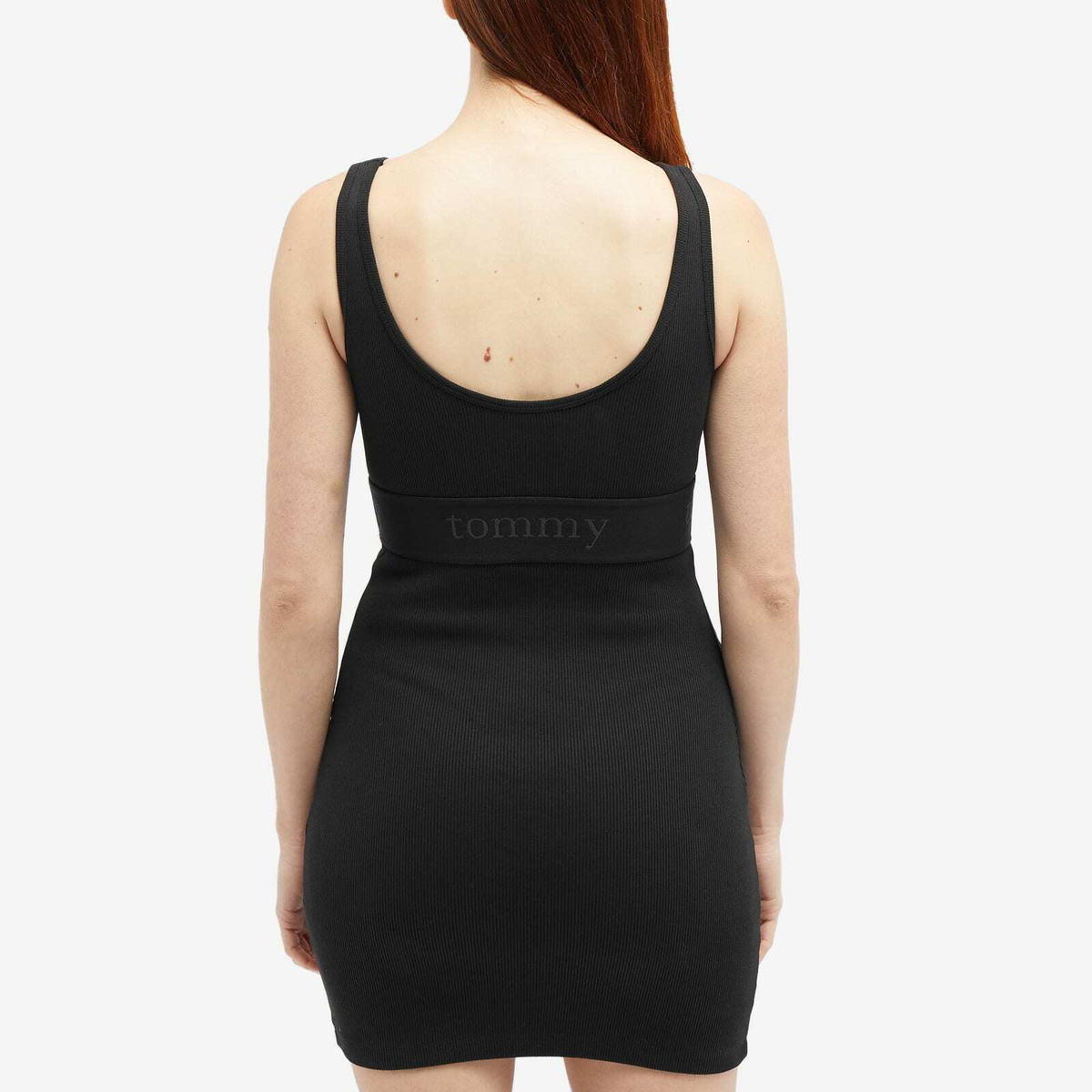 Tommy Jeans Women's Rib Jersey Bodycon Dress in Black Tommy Jeans Tommy Jeans Women's Rib Jersey Bodycon Dress in Black Tommy Jeans