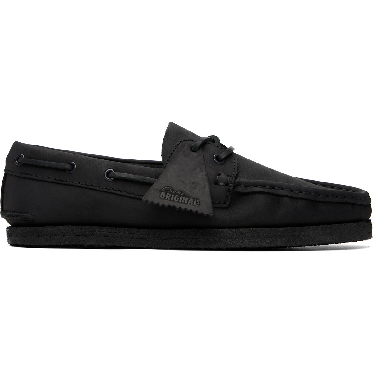 Clarks Originals Black Godney Boat Shoes