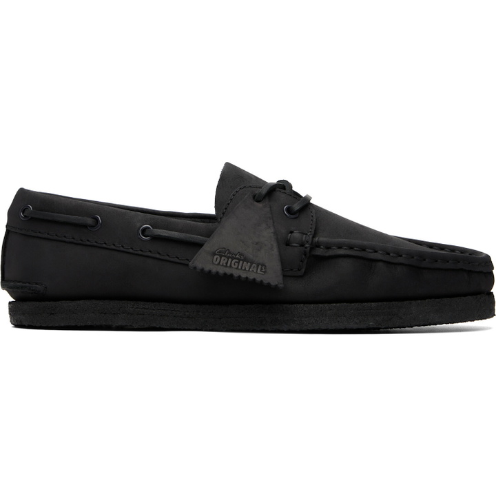 Photo: Clarks Originals Black Godney Boat Shoes