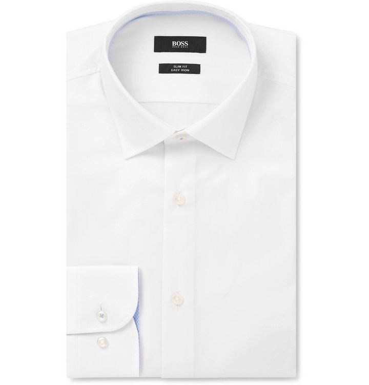 Photo: Hugo Boss - White Jesse Slim-Fit Cotton-Poplin Shirt - Men - White