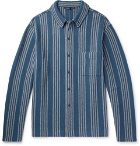 Haider Ackermann - Oversized Striped Wool and Cashmere-Blend Shirt - Men - Blue