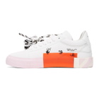 Off-White White and Pink Vulcanized Low Sneakers