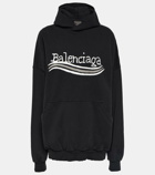 Balenciaga Printed cotton jersey hoodie