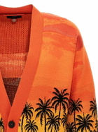 Alanui Kerala Sunset Drop Shoulder Intarsia Knit Cardigan
