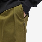WTAPS Men's 15 Double Pleat Trouser in Olive Drab