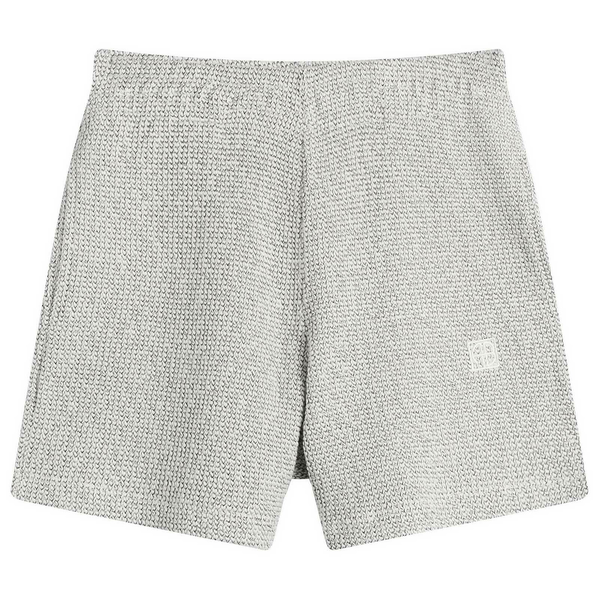 Anine Bing Women's Kam Sweat Shorts in White/Black