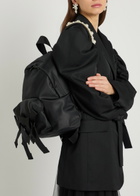 Simone Rocha Bow and Bead-embellished Nylon Backpack - Black - One Size