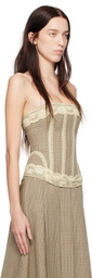 Miaou Beige Libra Corset Top
