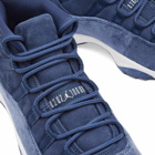 Air Jordan Men's 11 Retro W Sneakers in Midnight Navy/Silver/White