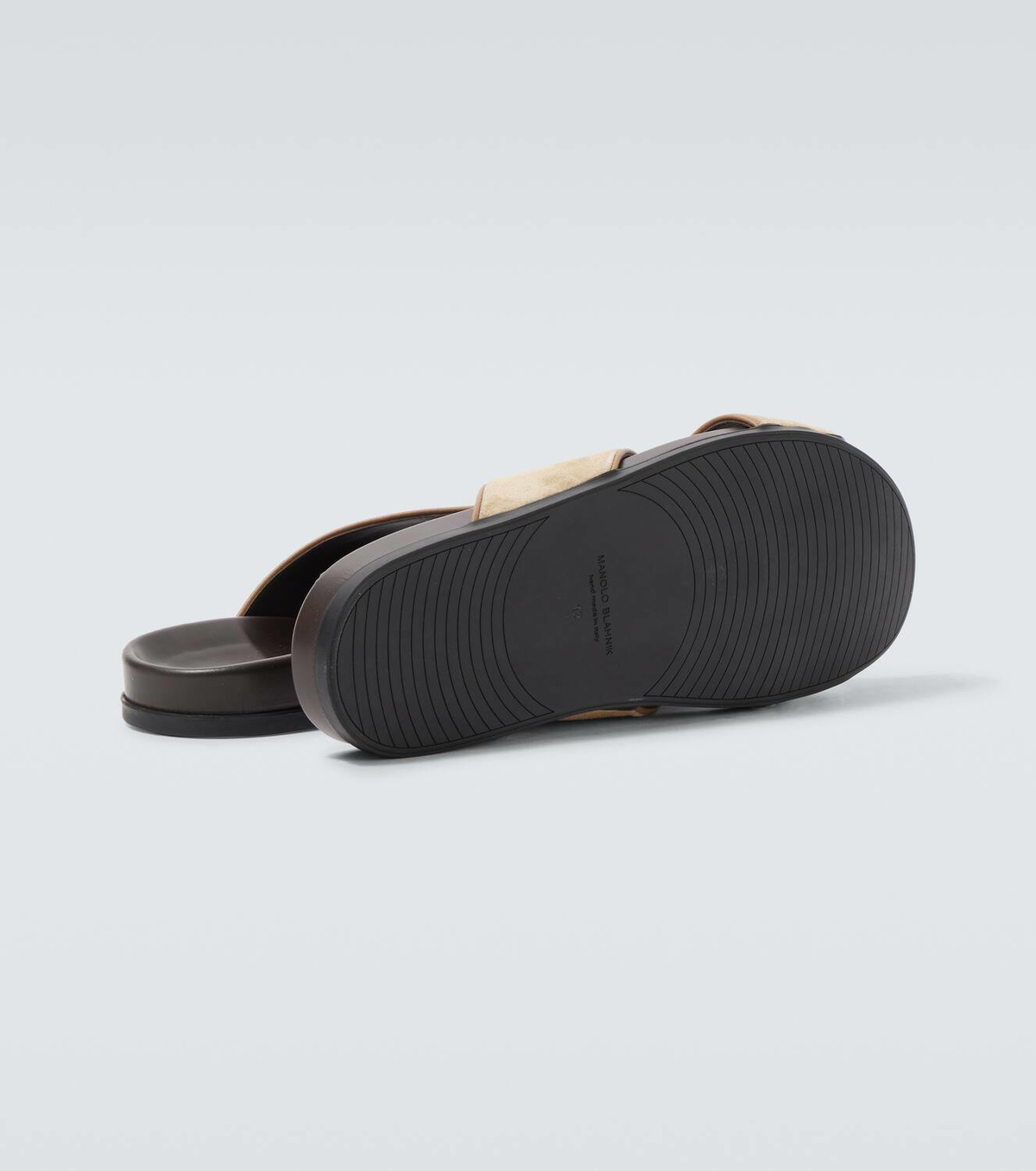 Manolo Blahnik Chiltern suede slides