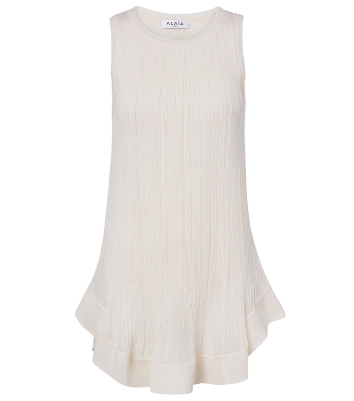 Photo: Alaïa Pleated silk minidress
