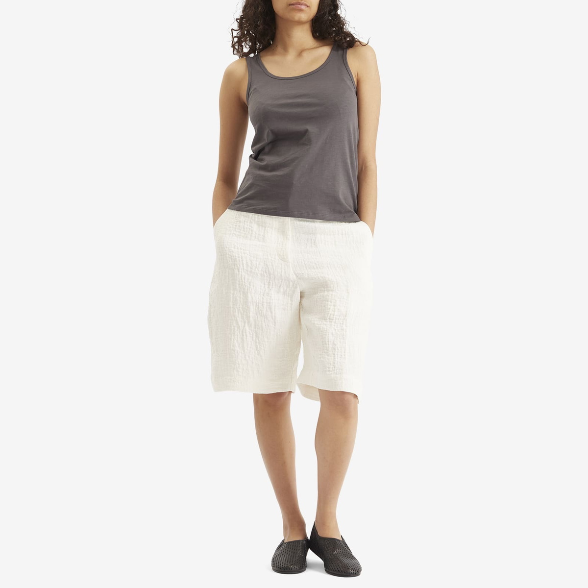 Studio Nicholson Women's Scoop Neck Vest in Thunder