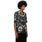 Dries Van Noten Black Tie-Dye Carlton Shirt