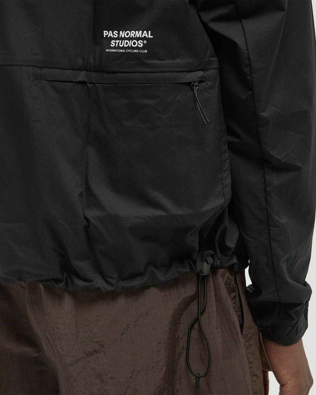 Pas Normal Studios Off-Race Stow Away Jacket Black Mens Windbreaker