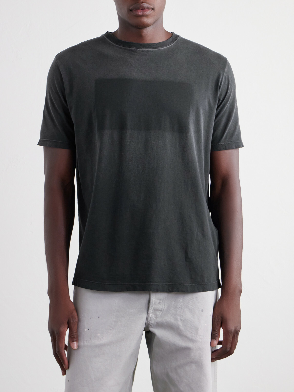 Maison Margiela - Printed Cotton-Jersey T-Shirt - Black