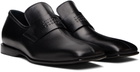 MM6 Maison Margiela Black Grain Leather Loafers