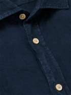Boglioli - Cutaway-Collar Linen Shirt - Blue