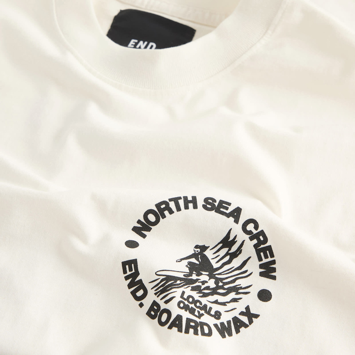 END. Coastal Board Wax T-Shirt in Ecru