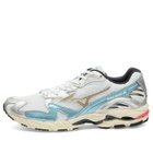 Mizuno WAVE RIDER 10 "SPORT" Sneaker in White/Vintage Khaki/Reef Waters