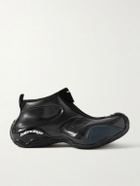 Balenciaga - Basketball Neoprene-Trimmed Rubber Sneakers - Black