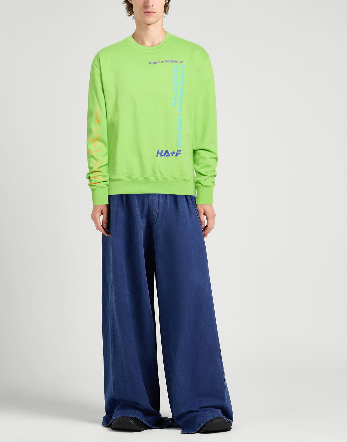Haider Ackermann + Fila Mens Sweatshirt Lime in Green