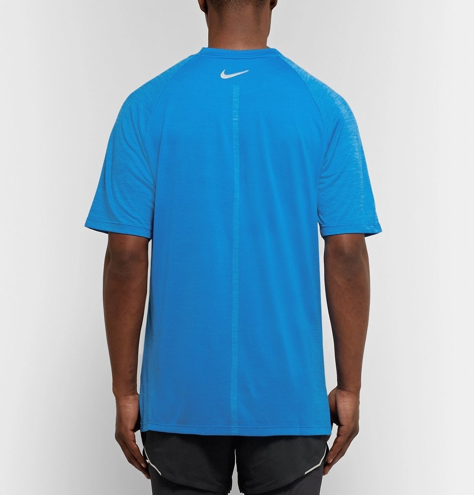 Nike Men Running - Dri-FIT T-Shirt - Bright Medalist Running Nike Mélange blue -