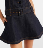 Self-Portrait Belted denim minidress