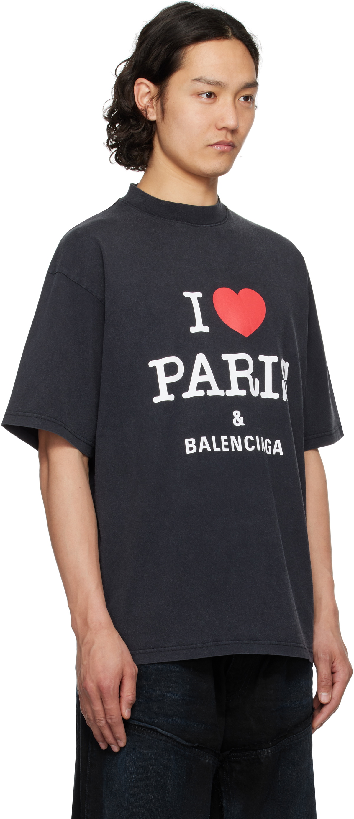 BALENCIAGA キャンペーンロゴ　I　LOVE　PARIS　ロゴTシャツ P01010154.jpg